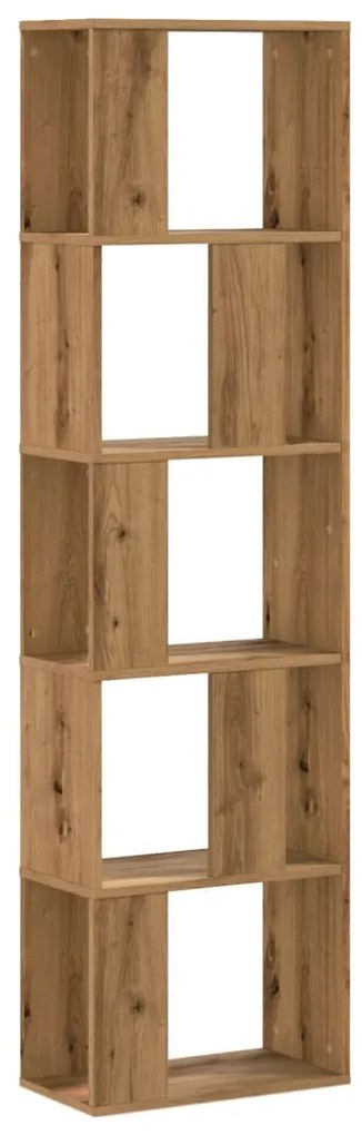 vidaXL Βιβλιοθήκη 5 Επιπέδων Δρυς 45x23,5x162,5 εκ. Επεξεργ. Ξύλο