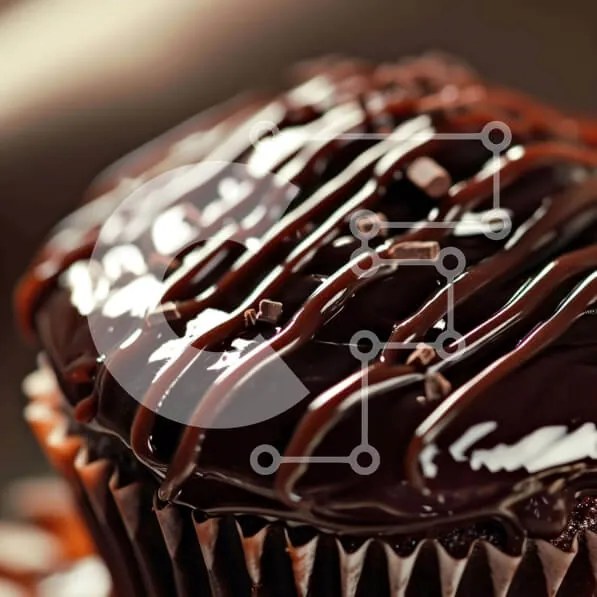 Intra Συλλεκτικό Ξύλινο Παζλ Plywood  4mm - Λαχταριστό Cupcake σοκολάτας με πασπάλισμα σοκολάτας Σε Ξύλινο Κουτί - Διαστάσεις: 10x10 cm – 25 κομμάτια