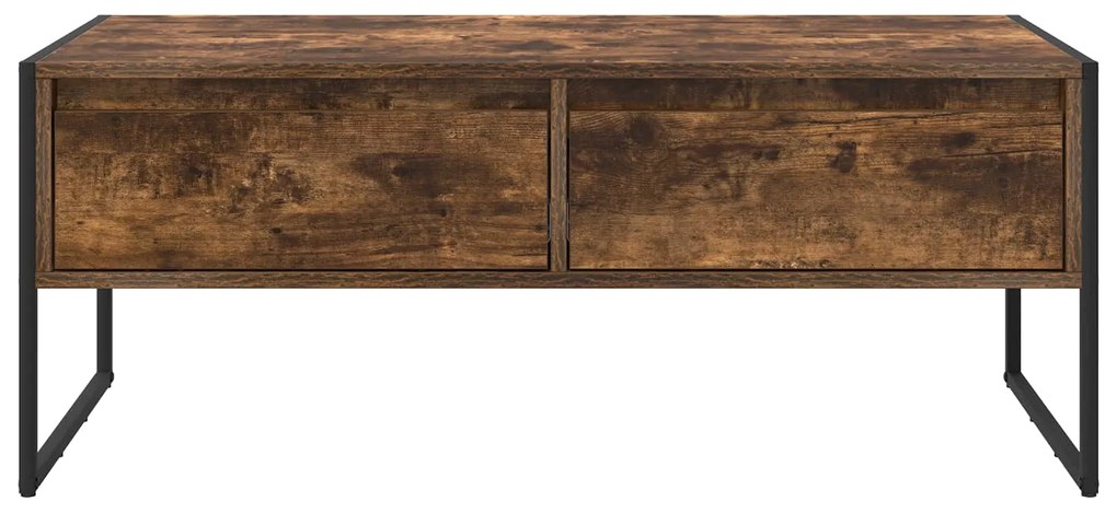 vidaXL Τραπεζάκι σαλονιού με συρτάρι Καπνιστό Δρύς 100 x 46 x 40 εκ