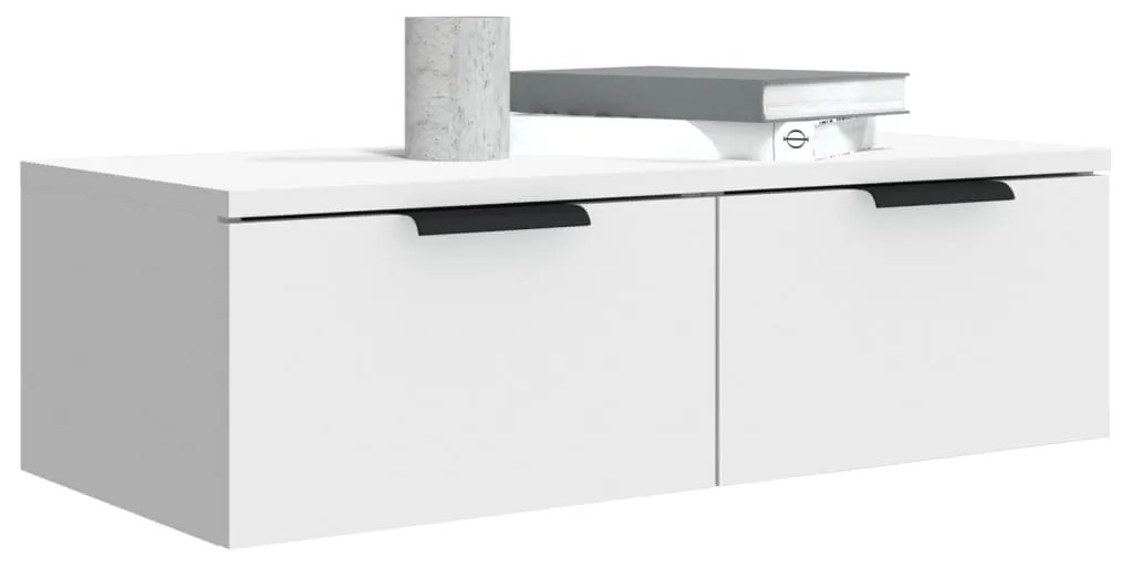 vidaXL Ντουλάπια Τοίχου 2 τεμ. Λευκά 68x30x20 εκ. Επεξεργασμένο Ξύλο