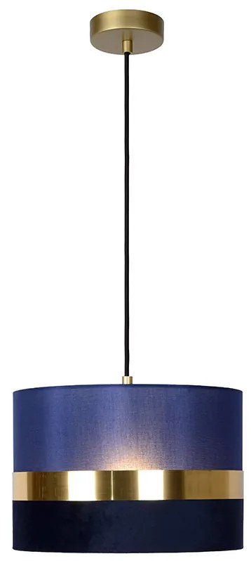 Φωτιστικό Κρεμαστό Lucide 10409-01-35 EXTRAVAGANZA TUSSE Μπλε (Blue)|Χρυσό Χρώμα (Gold Coloured)