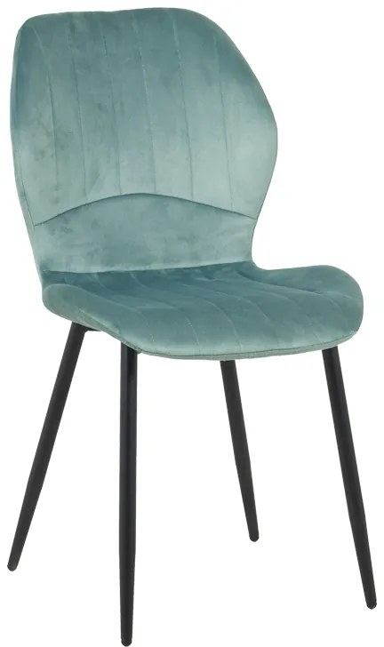 Καρέκλα Jelour pakoworld βελούδο σε φυστικί απόχρωση 46.5x60x84εκ