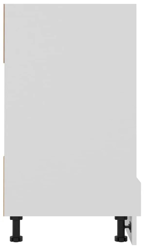 vidaXL Ντουλάπι για Φούρνο Λευκό 60x46x81,5 εκ. Επεξ. Ξύλο
