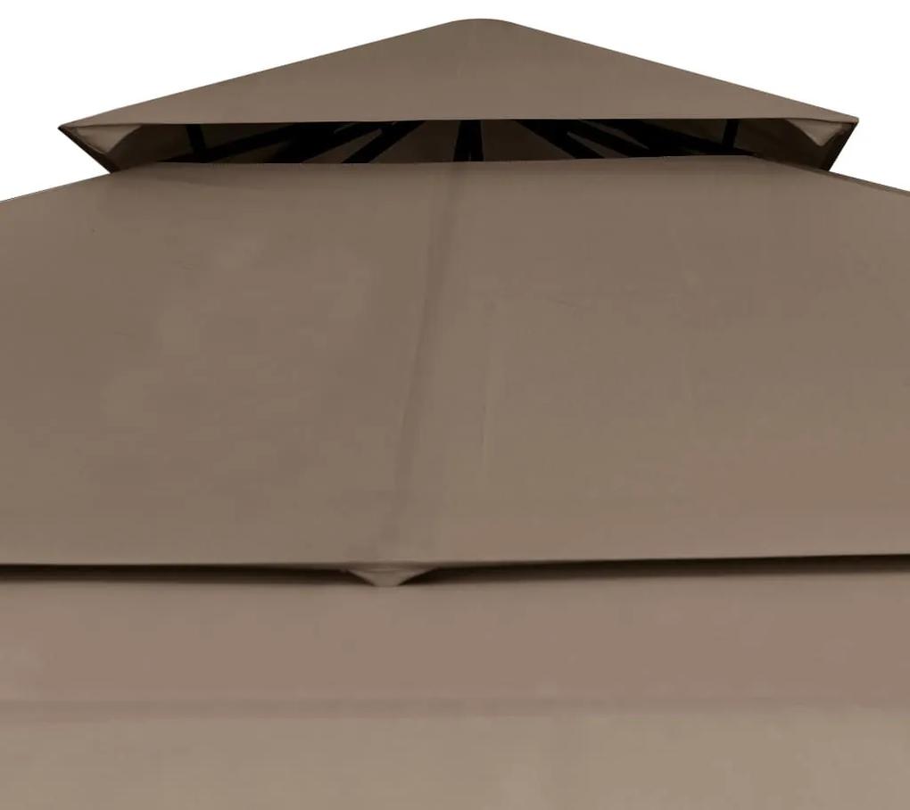 Κιόσκι με 2 Επεκτεινόμενες Οροφές Taupe 3x3x2,75 μ. 180 γρ/μ² - Μπεζ-Γκρι
