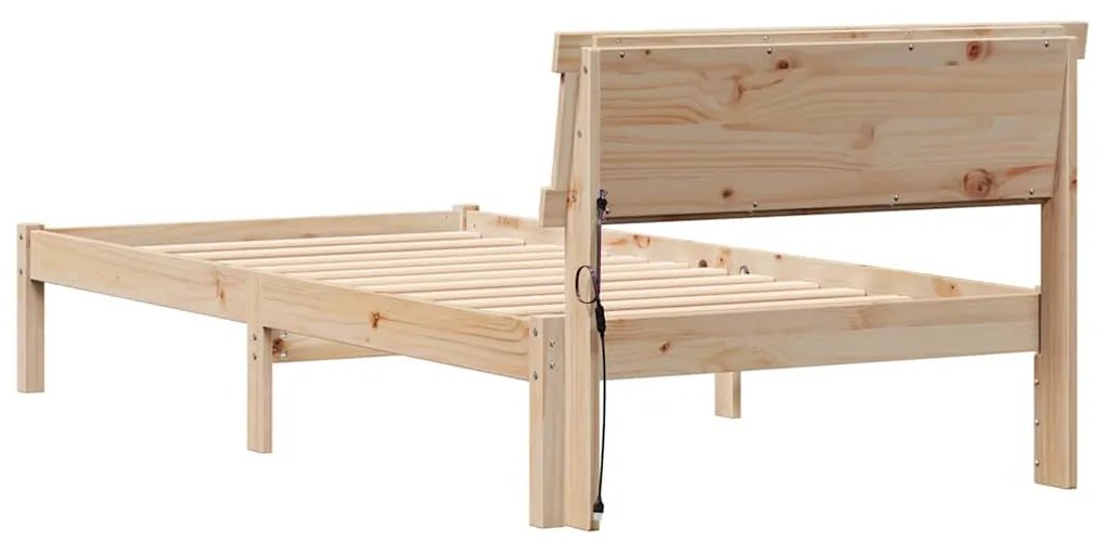 vidaXL Σκελετός Κρεβατιού Καφέ 80 x 200 cm Στερεά ξυλεία πεύκου