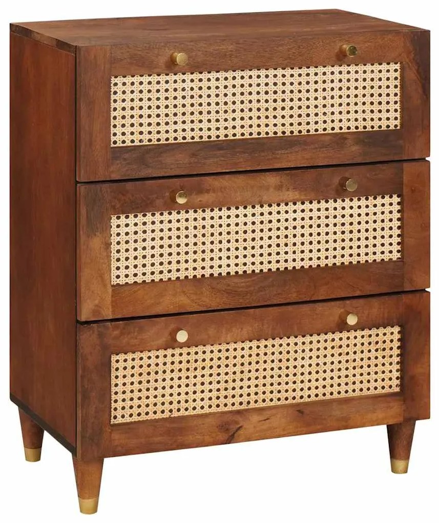 vidaXL Σετ Μπουφέ 3 pcs Καφέ 180 x 33 x 75 εκ. Μασίφ ξύλο μάνγκο