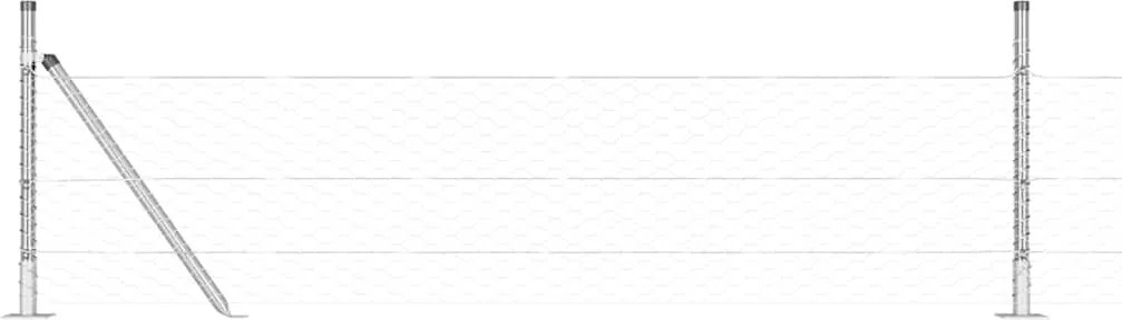 vidaXL Στύλος Περιφράξεων Ασημί