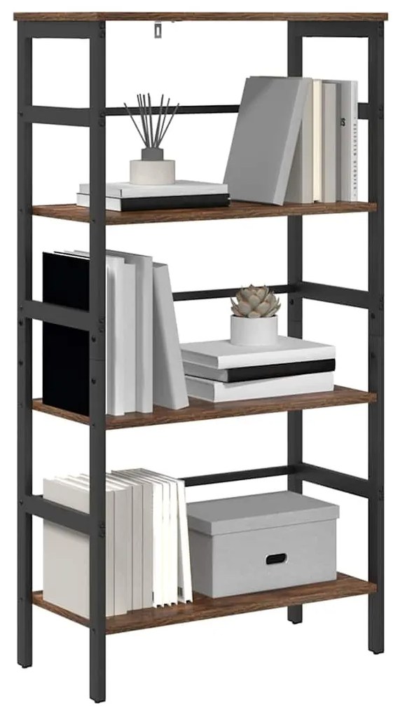 vidaXL Ράφι Βιβλίων Καπνιστό Δρύς 60 x 29,5 x 115 εκ