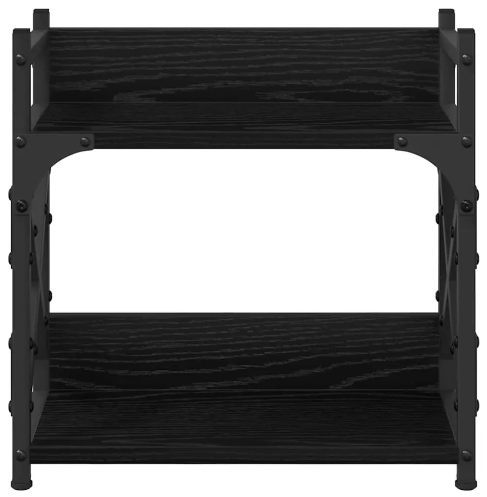 vidaXL Σταντ Εκτυπωτή Μαύρη Οξυά 40 x 20 x 40 εκ Επεξεργασμένο ξύλο