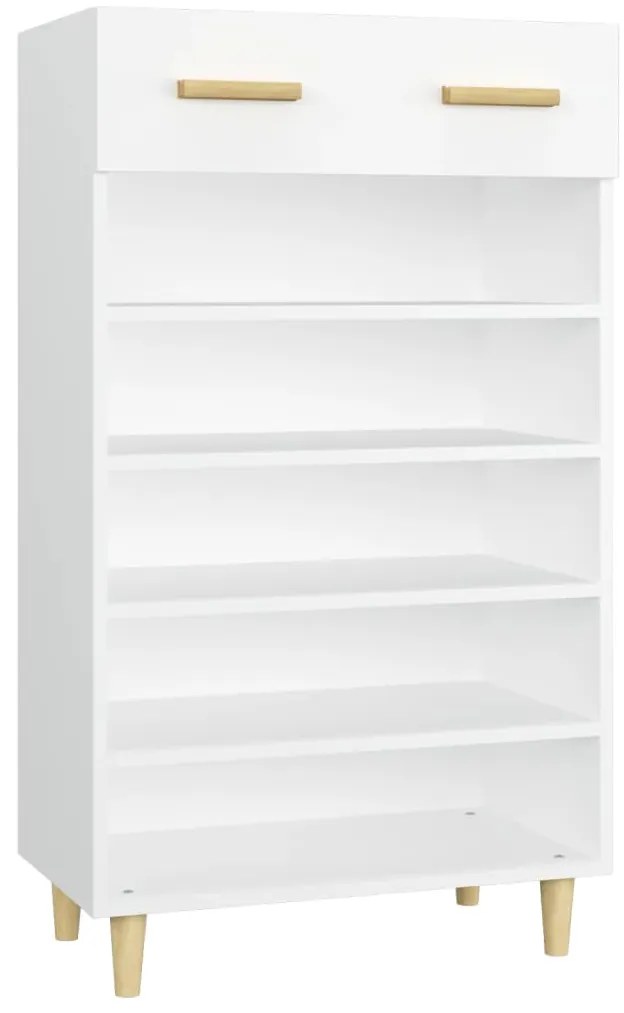 vidaXL Παπουτσοθήκη Λευκή 60 x 35 x 105 εκ. από Επεξεργασμένο Ξύλο