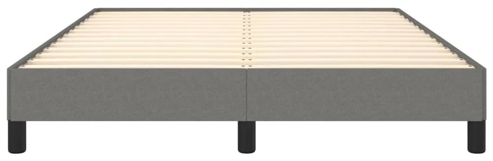 vidaXL Σκελετός Κρεβατιού Χωρίς Στρώμα Σκ. Γκρι 140x190 εκ. Υφασμάτινο
