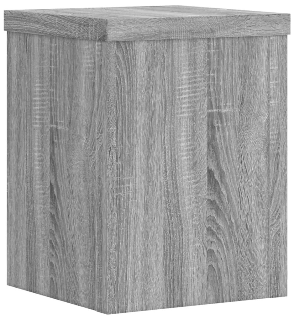 vidaXL Βάσεις Φυτών 2 Τεμ. Γκρι Sonoma 15x15x20 εκ. Επεξεργασμένο Ξύλο