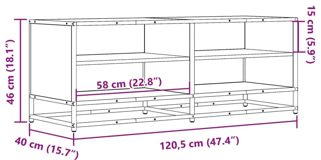 ΈΠΙΠΛΟ ΤΗΛΕΟΡΑΣΗΣ ΓΚΡΙ SONOMA 120,5X40X46 ΕΚ. ΕΠΕΞ. ΞΥΛΟ 848892