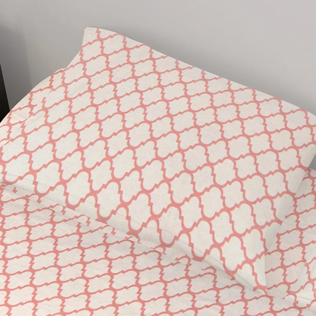Μαξιλαροθήκη (50x70) Dimcol Windows White-Coral 161