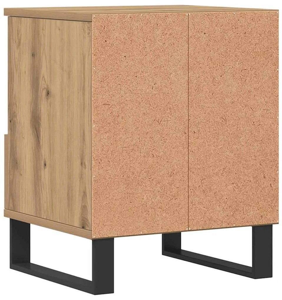 vidaXL Κομοδίνο τεχνίτης Δρυς 40x35x50 εκ. από Επεξεργασμένο Ξύλο
