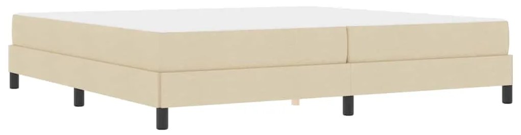 vidaXL Κρεβάτι με ελατήρια με στρώμα Κρεμ 200 x 200 cm ύφασμα