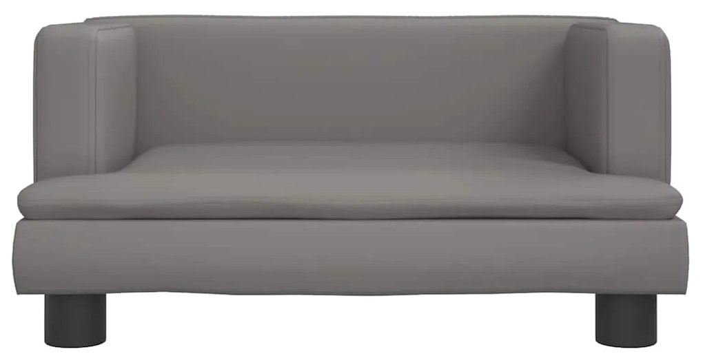 vidaXL Καναπές Παιδικός Γκρι 60 x 40 x 30 εκ. από Συνθετικό Δέρμα