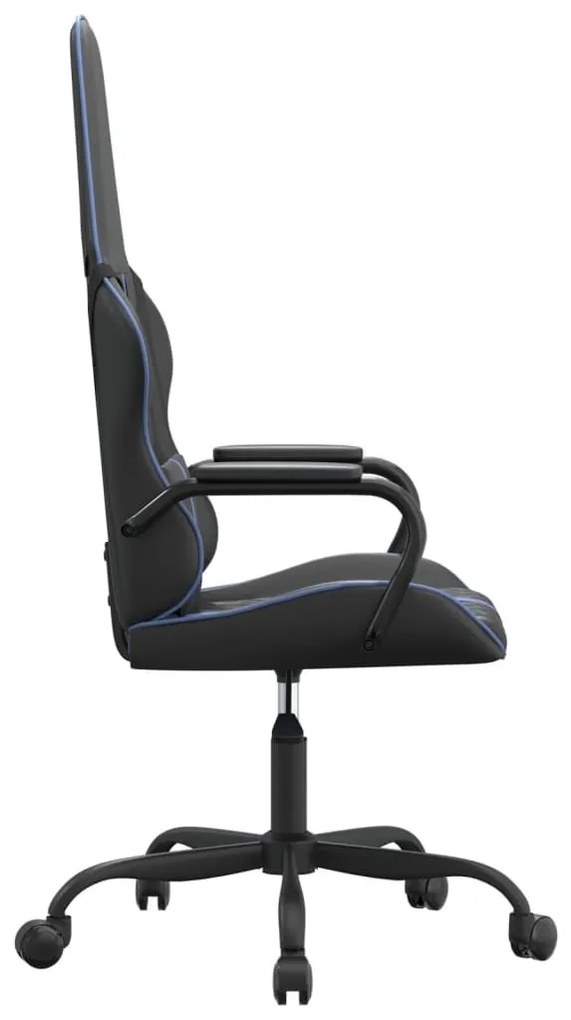 Καρέκλα Gaming Μασάζ Μπλε/Μαύρο από Συνθετικό Δέρμα - Μπλε