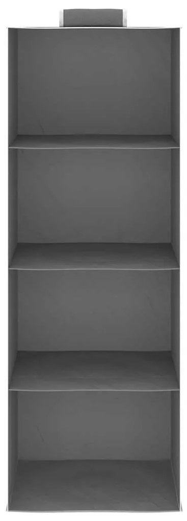 vidaXL Κρεμαστές Θήκες Ρούχων Ντουλάπας 2 τεμ. με 4 Ράφια Υφασμάτινες