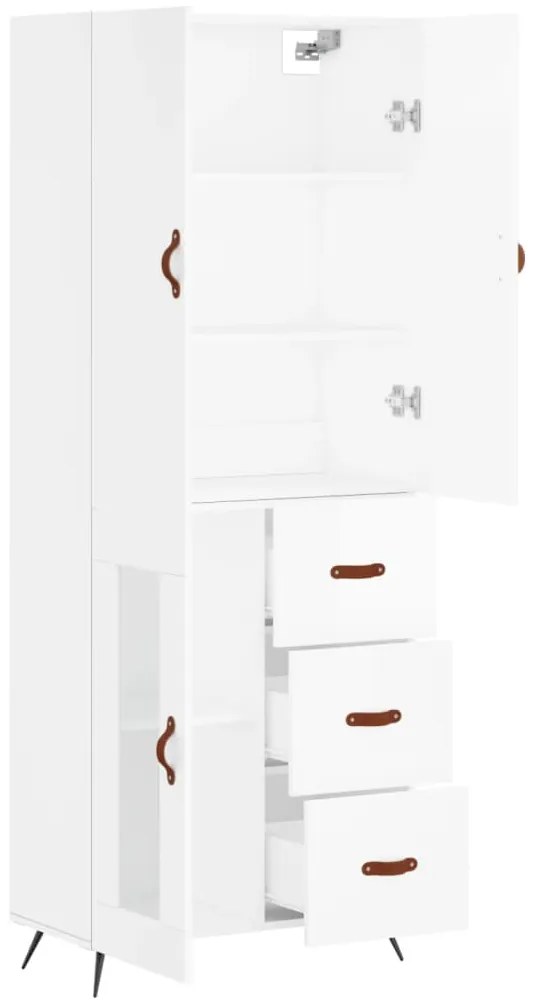 vidaXL Ντουλάπι Λευκό 69,5x34x180 εκ. από Επεξεργασμένο Ξύλο