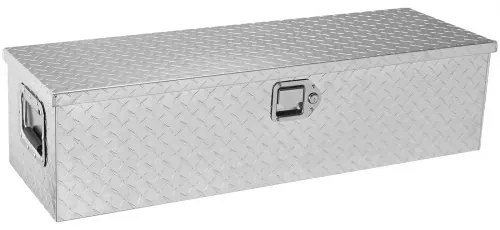 VEVOR Heavy Duty Aluminum Truck Bed Tool Box, Diamond Plate Tool Box with Side Handle and Lock Keys, Storage Tool Box Chest Box Organizer for Pickup, Truck Bed, RV, Trailer, 39&quot;x13&quot;x10&quot;, Silver