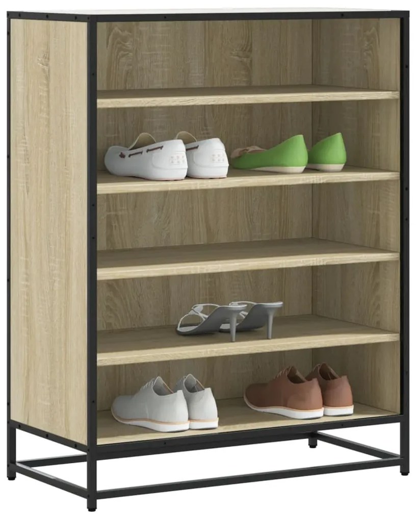 Ντουλάπι παπουτσιών Sonoma Oak Κατασκευασμένο ξύλο και μέταλλο