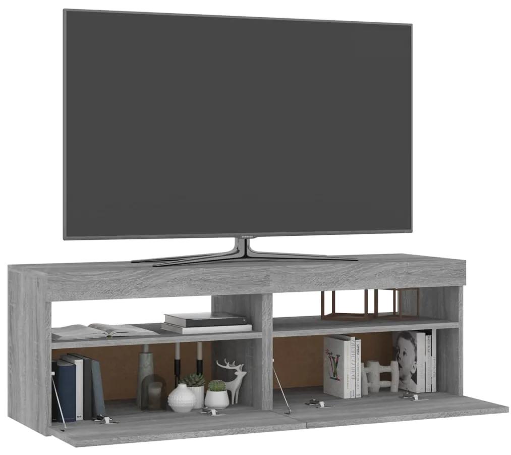 vidaXL Έπιπλα Τηλεόρασης με LED 2 τεμ. Γκρι Sonoma 60 x 35 x 40 εκ.