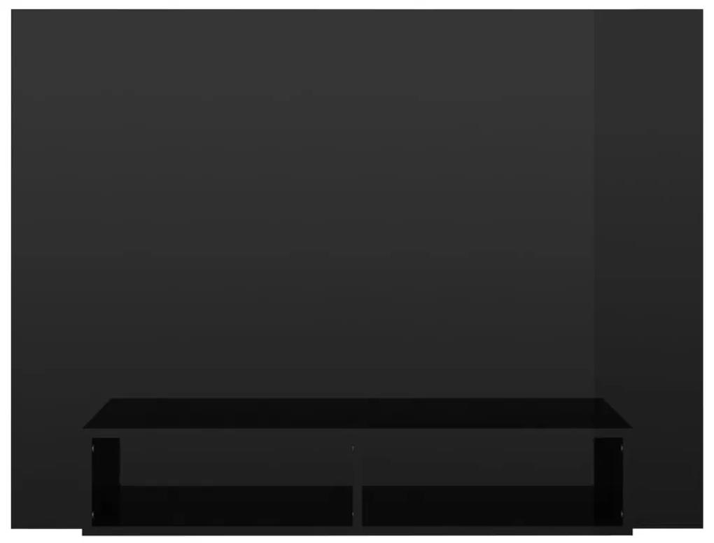 vidaXL Έπιπλο Τηλεόρασης Τοίχου Γυαλ. Μαύρο 120x23,5x90εκ. Μοριοσανίδα