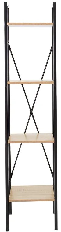 Βιβλιοθήκη Ramon pakoworld φυσικό-μαύρο 34x32,5x148εκ