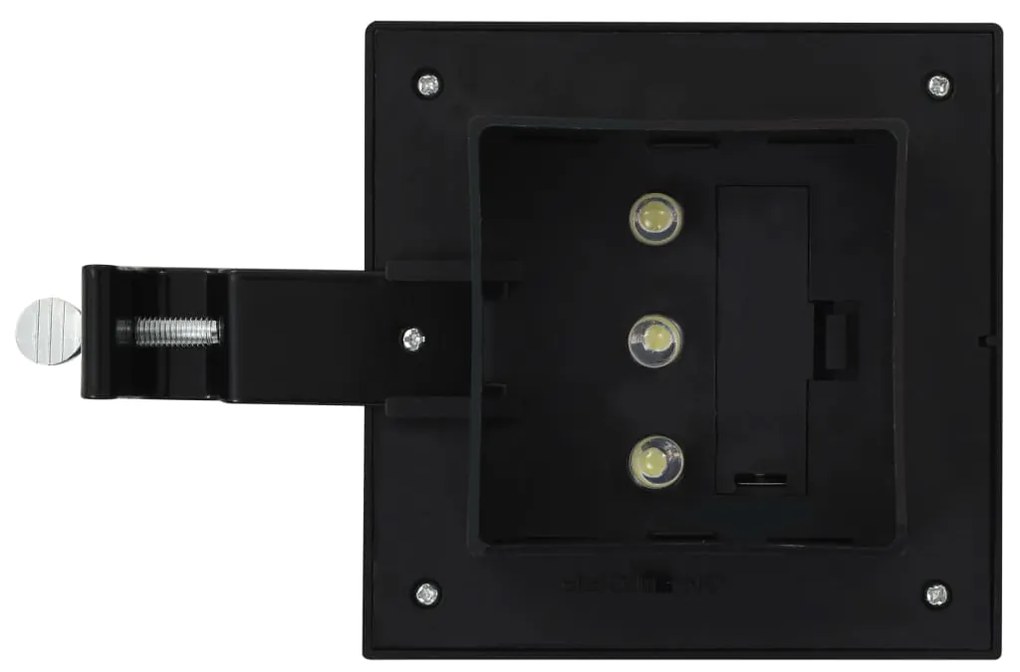 vidaXL Φωτιστικά Εξωτ. Χώρου Ηλιακά 12 τεμ. LED Τετράγωνα Μαύρα 12 εκ.