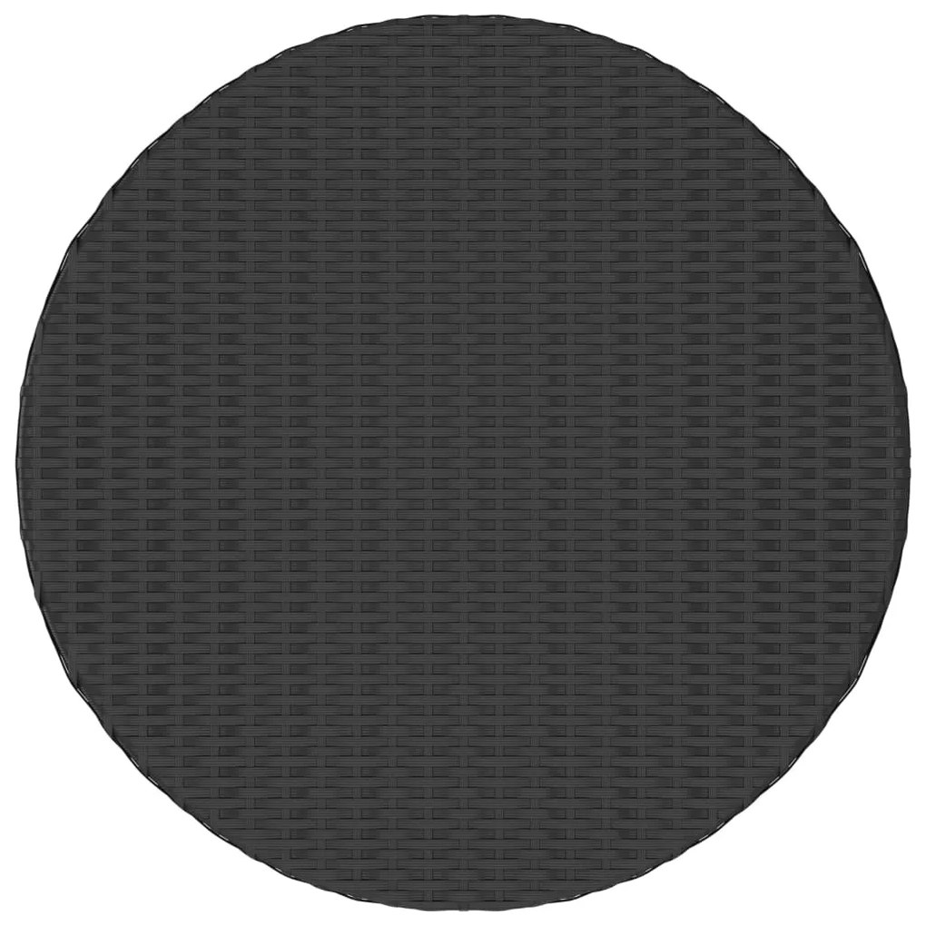 vidaXL Τραπεζαρία Κήπου Μαύρη 70 x 70 x 73 εκ. από Συνθετικό Ρατάν