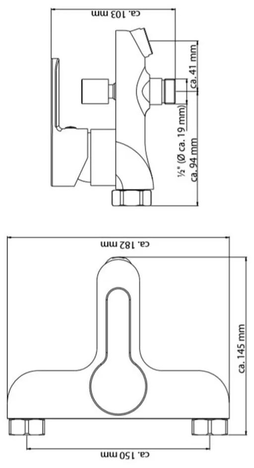 SCHÜTTE ΜΠΑΤΑΡΙΑ ΜΠΑΝΙΟΥ DENVER ΜΑΥΡΟ ΜΑΤ 429339