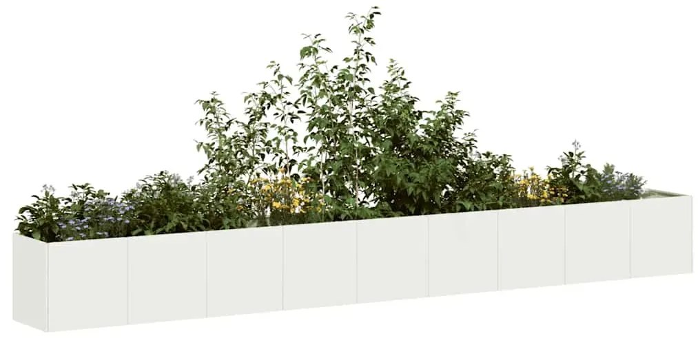 vidaXL Ζαρντινιέρα Λευκή 360x40x40 εκ. από Χάλυβα Ψυχρής Έλασης