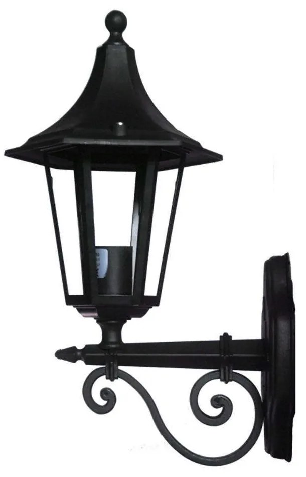 Φωτιστικό Τοίχου-Απλίκα 07-1073 46x26,5x20,5cm E27 10W Led IP44 Black Heronia