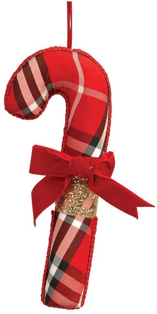 Χριστουγεννιάτικο Στολίδι Μπαστούνι 64814047 14x4x23cm Red