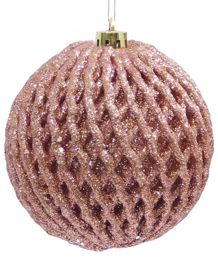 Χριστουγεννιάτικη Μπάλα με Κορδόνι Σάπιο Μήλο 8cm 237411