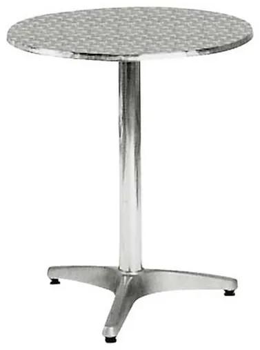 Ε284 PALMA Τραπέζι Στρογγυλό Αλουμινίου  Φ60cm H.70cm Silver,  Αλουμίνιο, , 1 Τεμάχιο