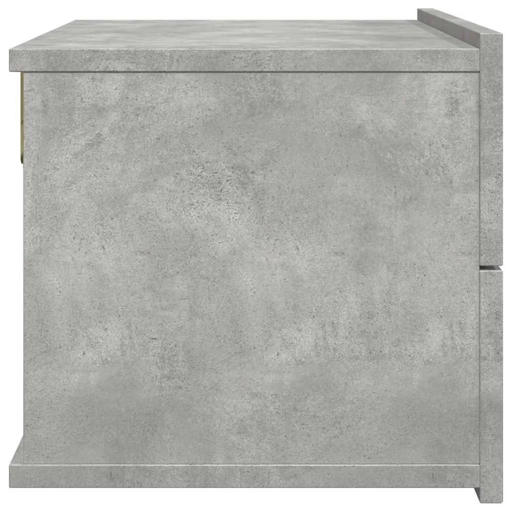 vidaXL Κομοδίνα 2 τεμ. Γκρι Σκυροδέματος 40x30x30 εκ. από Επεξ. Ξύλο