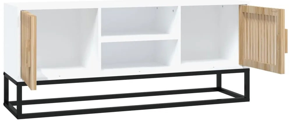 vidaXL Έπιπλο Τηλεόρασης Λευκό 105x30x45 εκ. Επεξεργασμένο Ξύλο/Σίδερο