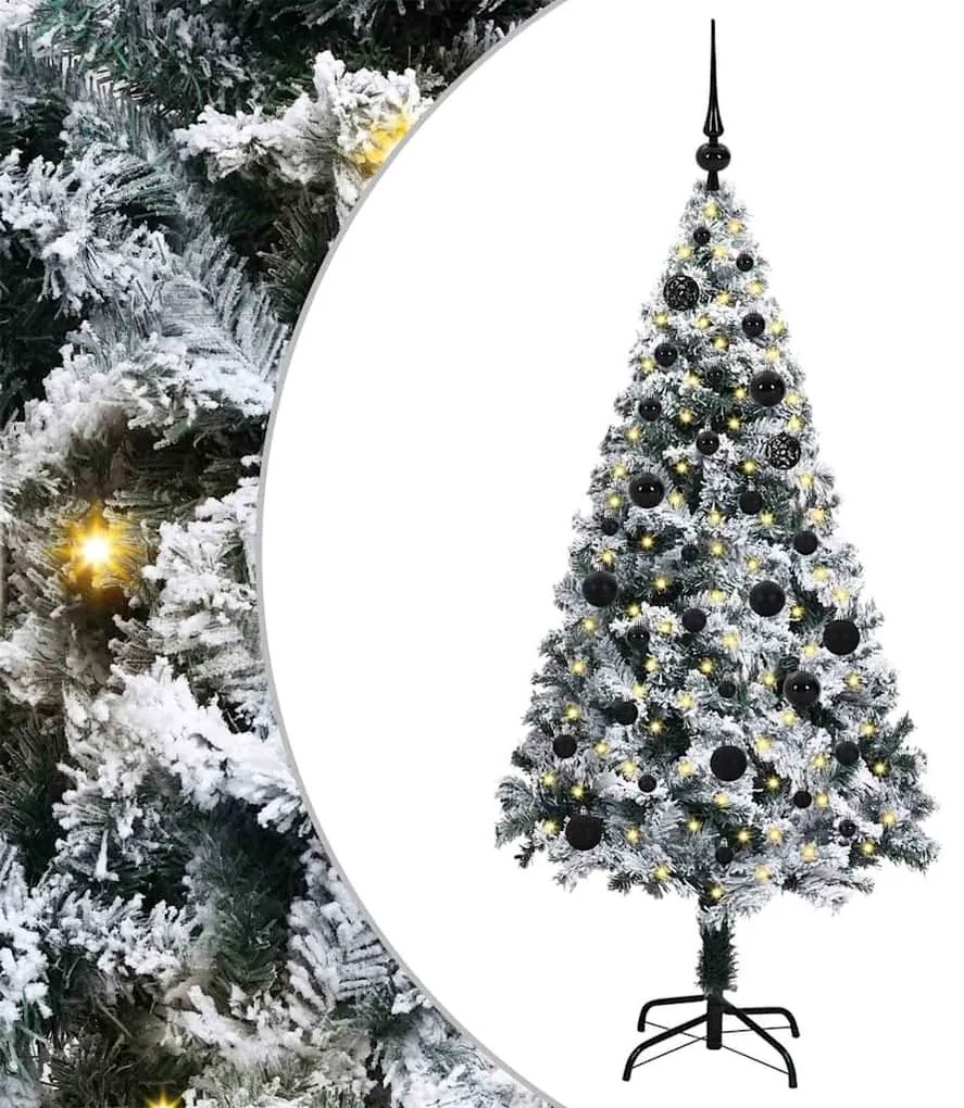 vidaXL Τεχνητό Χριστουγεννιάτικο Δέντρο με 150 LED Λευκό 150 cm