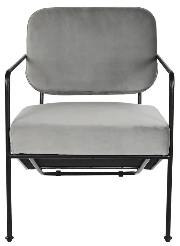 Κάθισμα DKD Home Decor Γκρι Μέταλλο 62 x 76 x 76 cm 55 x 71 x 72 cm
