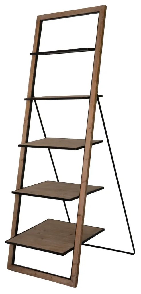 Artekko Shelf Βιβλιοθήκη Ραφιέρα Ξύλο Ελάτης Μέταλλο (63x67x184)cm Artekko SA80177-DS