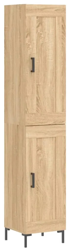 vidaXL Μπουφές Sonoma δρυς 34,5 x 34 x 180 εκ. από Επεξεργασμένο Ξύλο