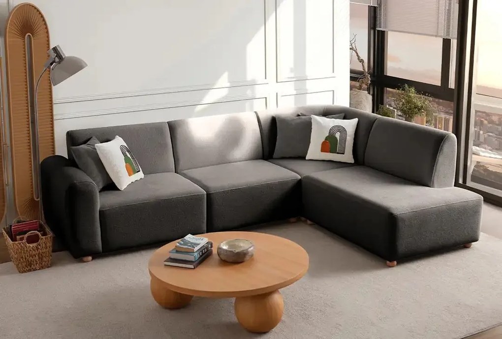 Corner Sofa S-Loft Right - Anthracite Anthracite