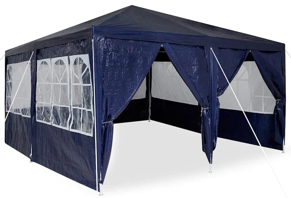 vidaXL Σκηνή Πάρτυ Μπλε και άσπρο 400 x 400 x 266 εκ