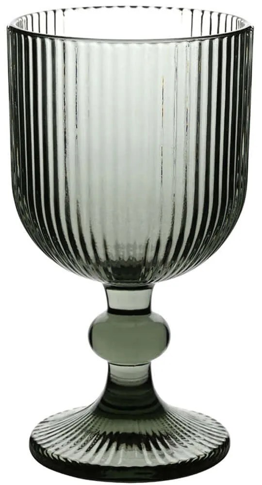 Ποτήρια Κρασιού Κολωνάτα (Σετ 6Τμχ) 8435-02 235ml Smoke Ankor Γυαλί