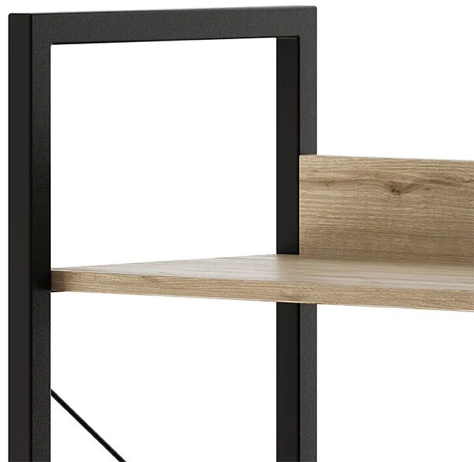 Βιβλιοθήκη Connect Megapap χρώμα florida oak 73x35x172εκ.