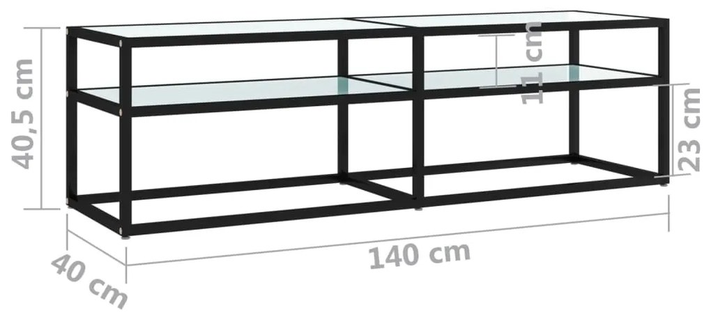 ΈΠΙΠΛΟ ΤΗΛΕΟΡΑΣΗΣ ΛΕΥΚΟ ΌΨΗ ΜΑΡΜΑΡΟΥ 140X40X40,5ΕΚ ΨΗΜΕΝΟ ΓΥΑΛΙ 331716