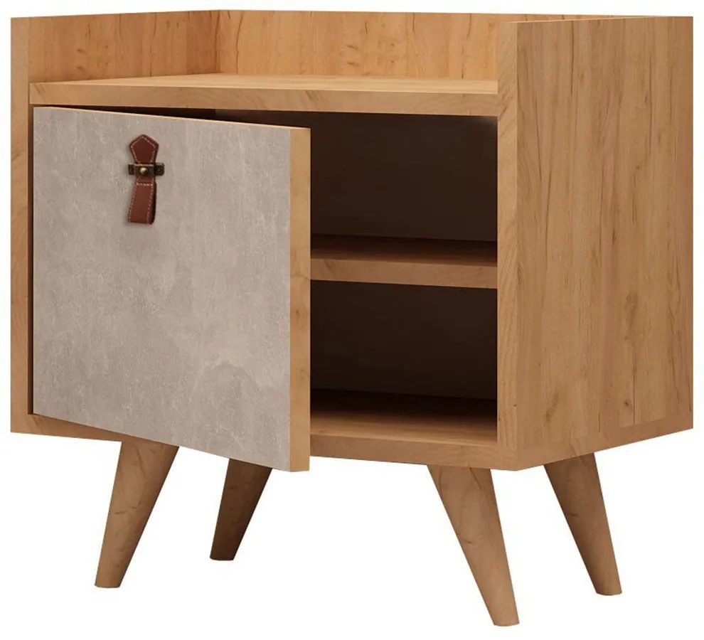 Κομοδίνο Paju 811MDD3402 50x40x55cm Oak-Grey