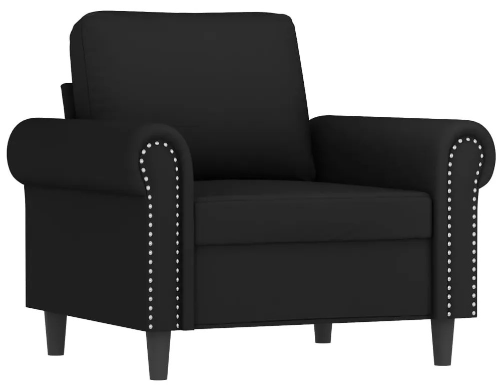 vidaXL Σετ Σαλονιού 4 Τεμαχίων Μαύρο από Βελούδο με Μαξιλάρια